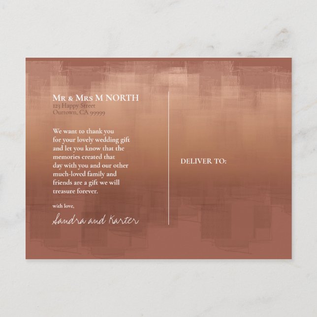 Carte Postale Aquarelle Réflexions Merci Argile ID774 (Dos)