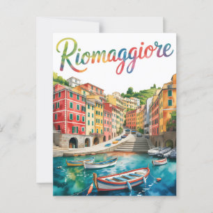 Carte Postale Aquarelle Riomaggiore