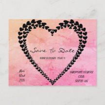 Carte postale aquarelle rose Heart by hearts