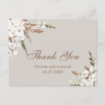 Aquarelle simple Elegant Mariage Boho Merci