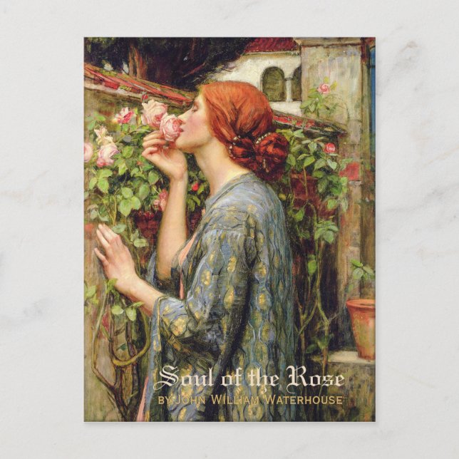 Carte Postale Aquarelle Soul du Rose CC0738 Pré-Raphaelite (Devant)