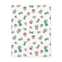 Aquarelle Succulent et Plante Cactus Motif