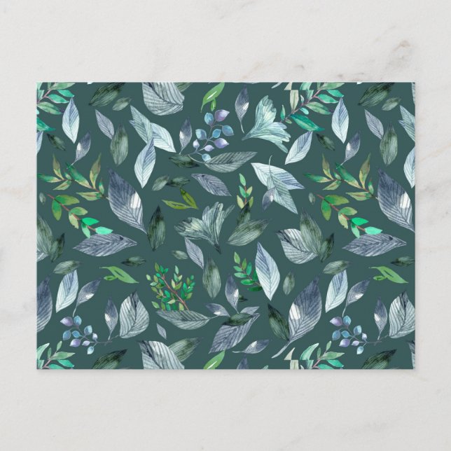 Carte Postale Aquarelle tombée feuilles 5 (Devant)