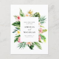 Aquarelle Tropical Botanical Frame Enregistrer la 