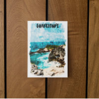 Aquarelle tropicale Guadeloupe Caraïbes