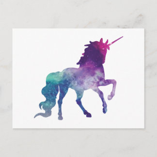 Carte Postale Aquarelle Unicorne