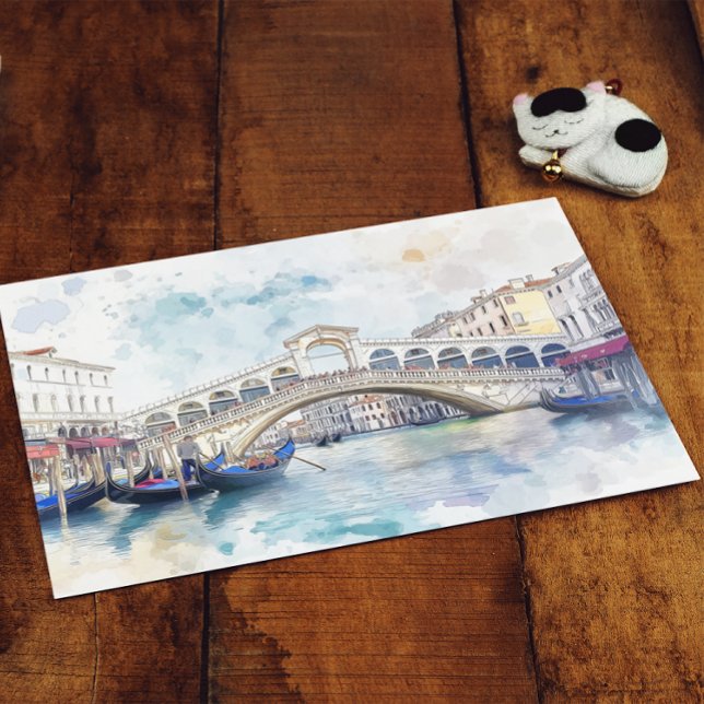 Carte Postale Aquarelle Venise, Italie  (Créateur téléchargé)