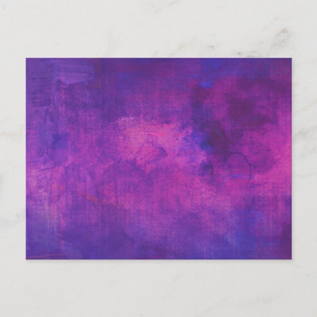 Carte Postale Aquarelle violette et rose Arrière - plan Abstrait (Devant)