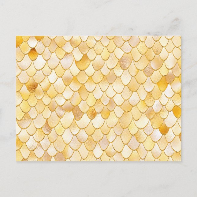Carte Postale Aquarelle Wonky Gold Parties scintillant métal sir (Devant)