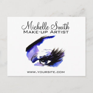 Carte Postale Aquarelle yeux de foudre extension maquillage marq