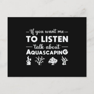 Carte Postale Aquarium Parler de Aquascaping Funny Aquarist