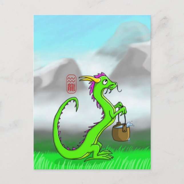 Carte Postale Aquarius/Dragon (Devant)