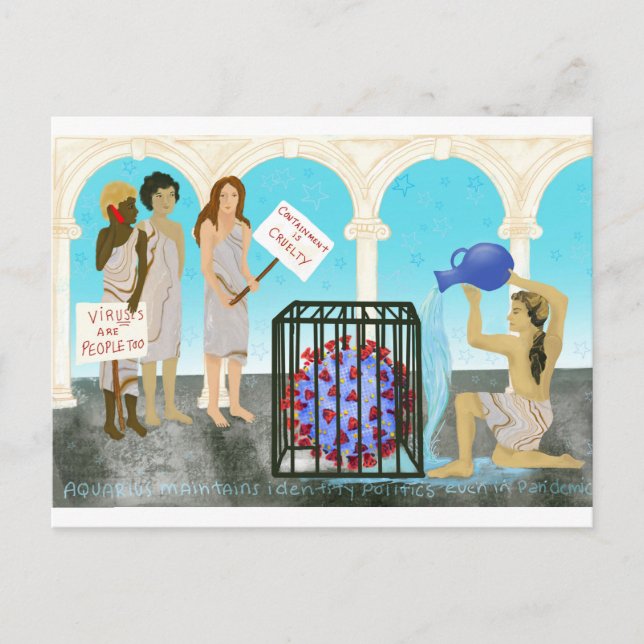 Carte Postale Aquarius et le virus (Devant)