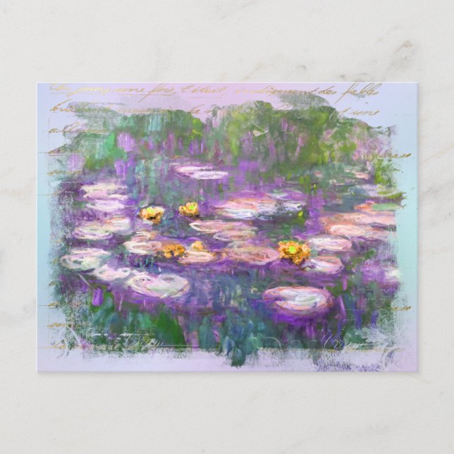 Carte Postale ** AR23 Monet Lily Pads Étang Ancien Poste D'Écrit (Devant)