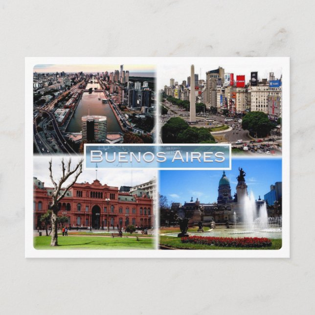 Carte Postale AR Buenos Aires - Le principal centre financier - (Devant)