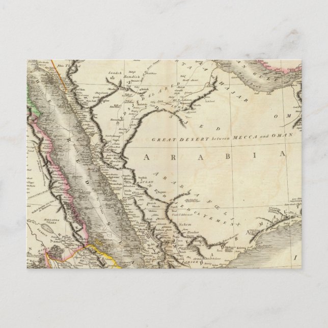 Carte Postale Arabie, Egypte, Abyssinie, Mer Rouge (Devant)