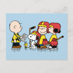 Carte Postale Arachides   Entraîneur de hockey Charlie Brown