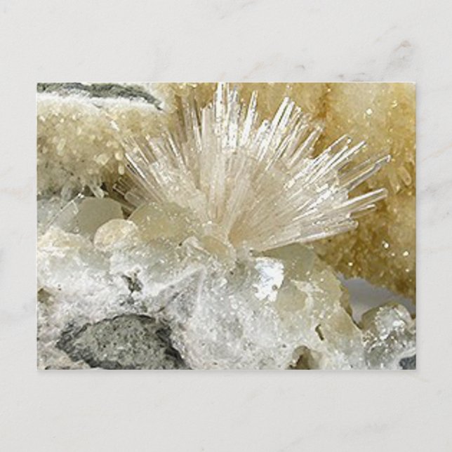 Carte Postale Aragonite et quartz (Devant)