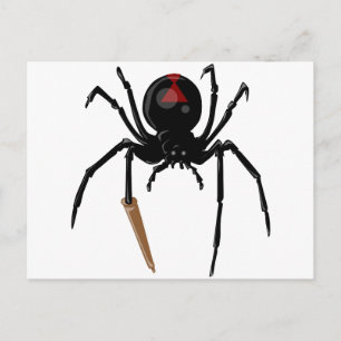 Carte Postale araignée noire