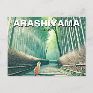 Carte Postale Arashiyama Japon Kyoto forêt de bambou