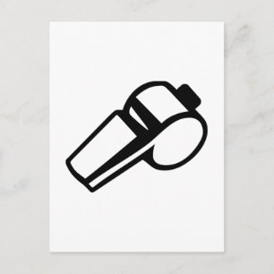 Carte Postale Arbitre entraîneur sifflet