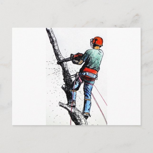 Carte Postale Arboriste Tree Surgeon (Devant)