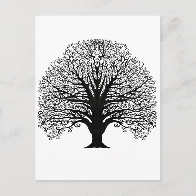 Carte Postale Arbre à branches noires (Devant)