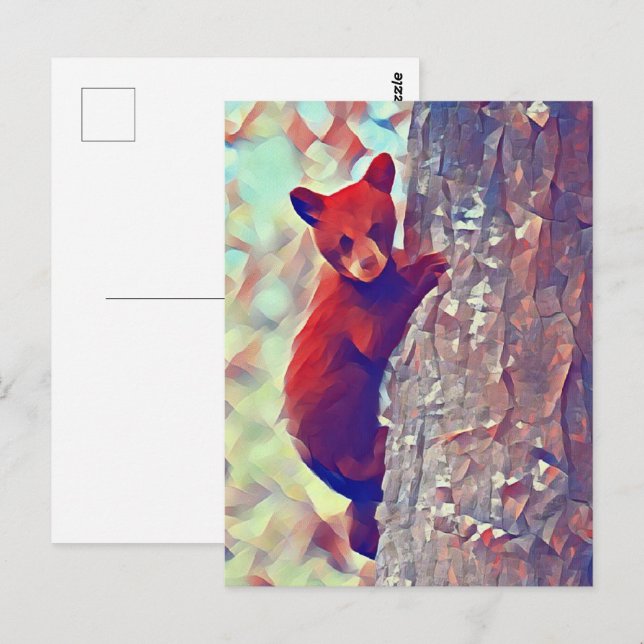 Carte Postale Arbre à escalade d'ours (Devant / Derrière)