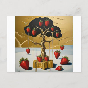 Carte Postale Arbre à fraises dorées