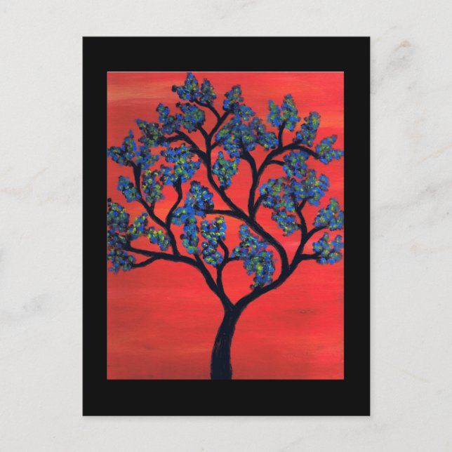 Carte Postale Arbre bleu (Devant)
