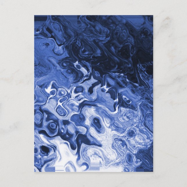 Carte Postale Arbre bleu Abstrait (Devant)