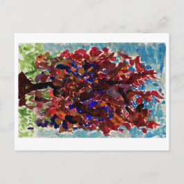 Carte postale Arbre coloré
