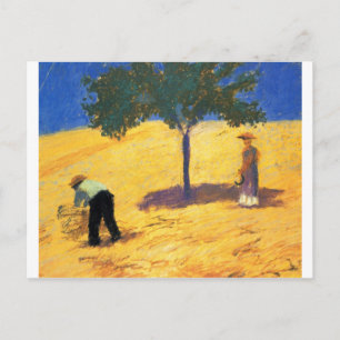 Carte Postale Arbre dans le champ de maïs d'August Macke 1907 Hu
