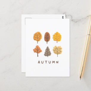 Carte Postale Arbre d'automne minimaliste