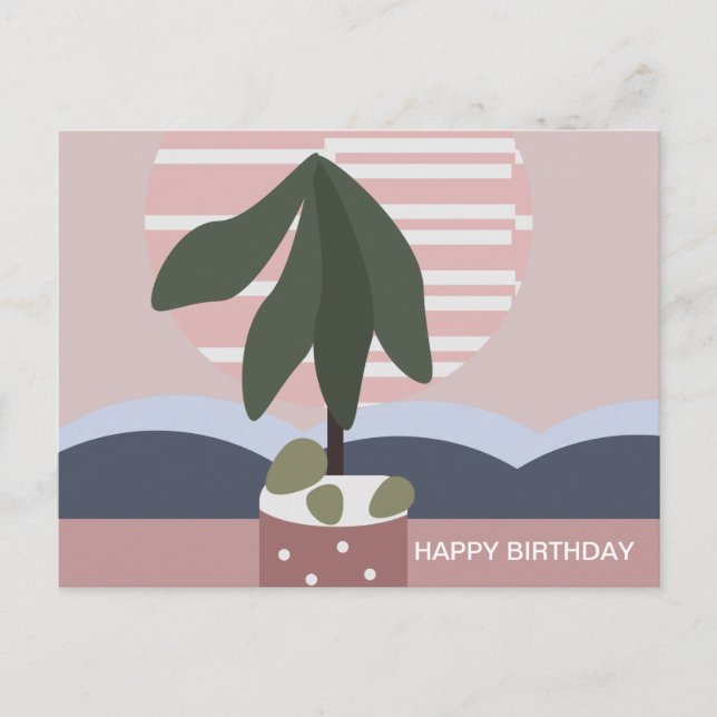 Carte Postale Arbre d'avocat Teint Anniversaire Sourd (Devant)