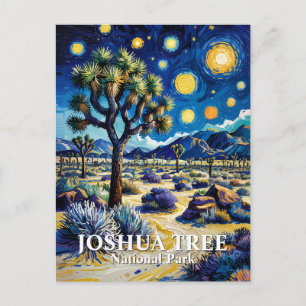 Carte Postale Arbre de Joshua personnalisé Van Gogh Nuit étoilée