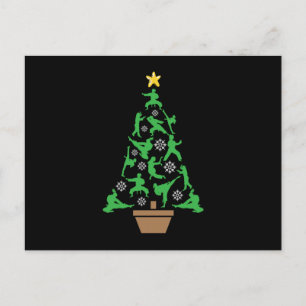 Carte Postale Arbre de Noël d'arts martiaux féminins - Filles Ka
