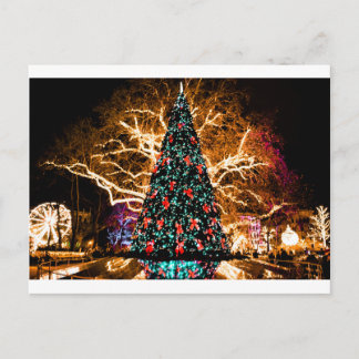 Carte Postale arbre de noël et fête des lumières