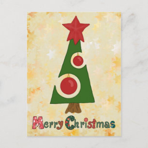 Carte Postale arbre de Noël moderne