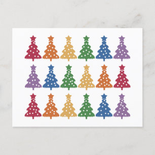 Carte Postale Arbre de Noël Rainbow