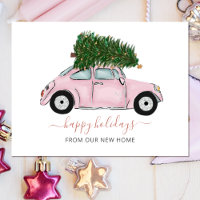 Arbre de Noël rose Car Weve Moved Holiday Moved