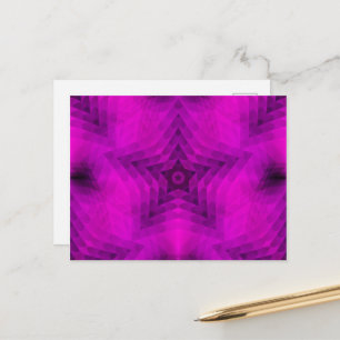 Carte Postale Arbre de Noël Silhouette & Étoile violette Dégradé