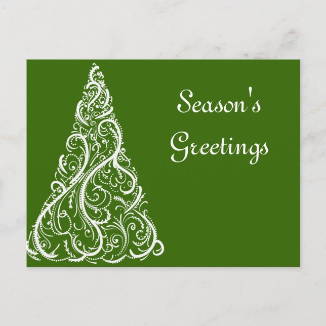 Carte Postale Arbre de Noël sur les Joyeuses Fêtes d'affaires éc (Devant)