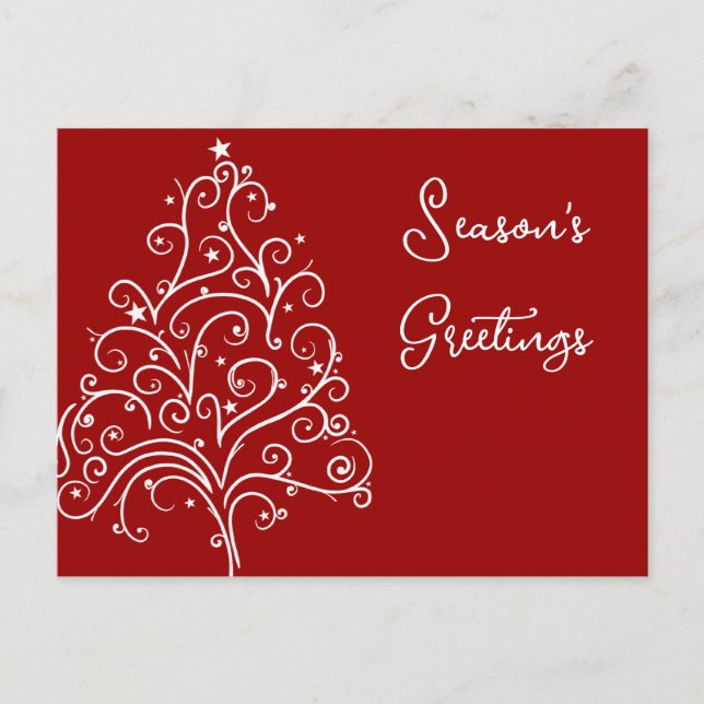 Carte Postale Arbre de Noël sur les Joyeuses Fêtes d'affaires ro (Devant)
