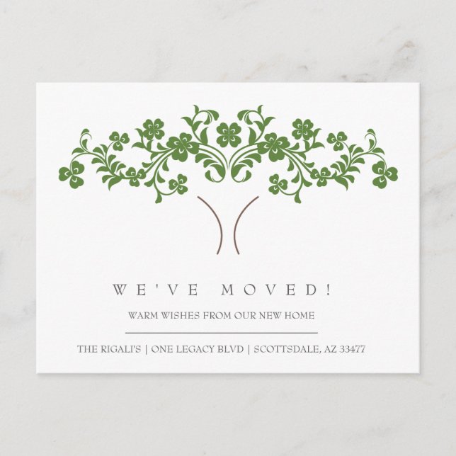 Carte Postale Arbre de pays Nouvelle maison Faire-part mobile (Devant)