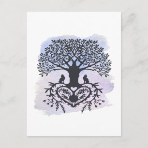 Carte Postale Arbre de vie d'art populaire