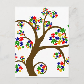Carte Postale Arbre de vie de l'autisme