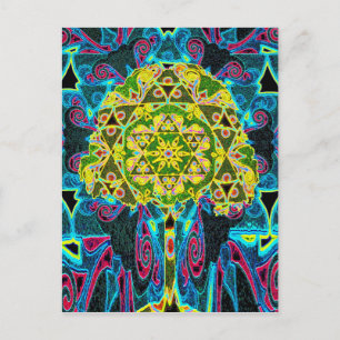 Carte Postale Arbre de vie Mandala par Amelia Carrie