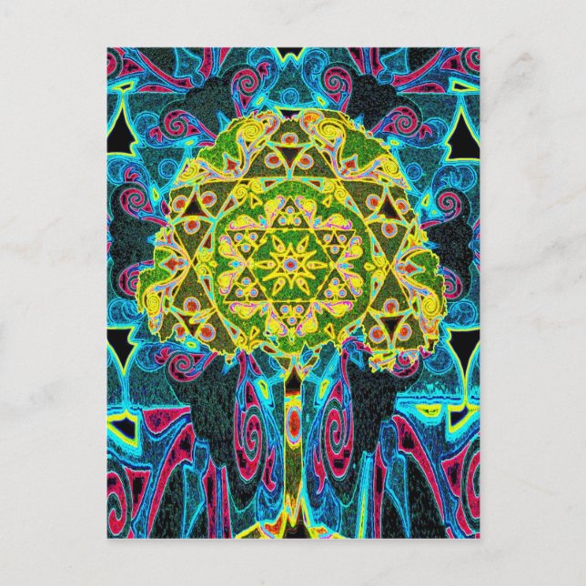 Carte Postale Arbre de vie Mandala par Amelia Carrie (Devant)