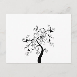 Carte Postale Arbre De Vie Noir Et Blanc